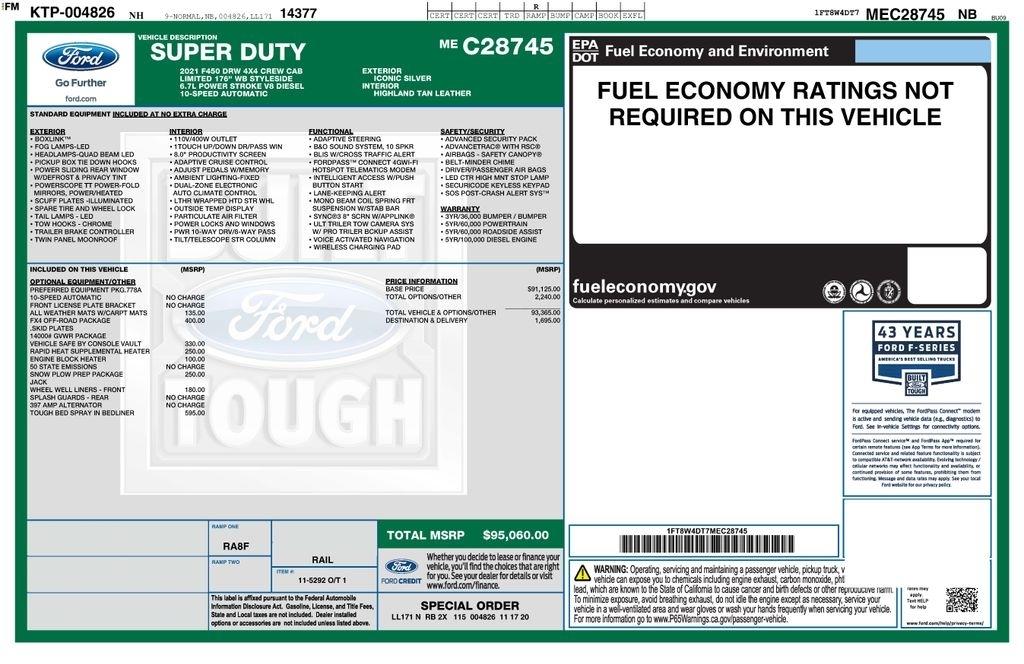 Ford F-450 SD Lariat Crew Cab DRW 4WD 2021