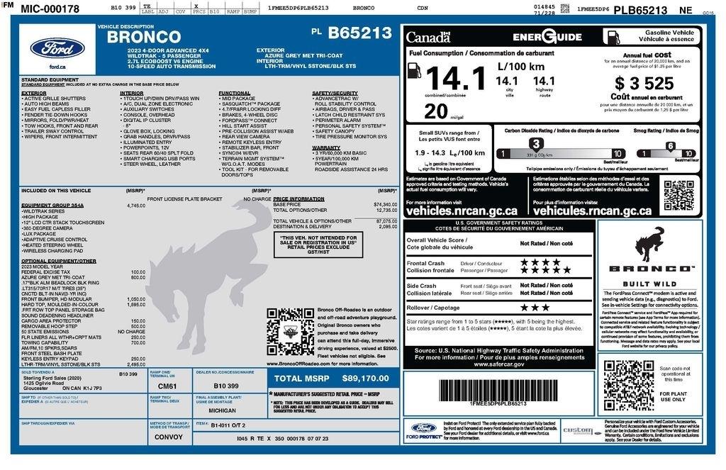 Ford Bronco Wildtrak 4-Door 2023