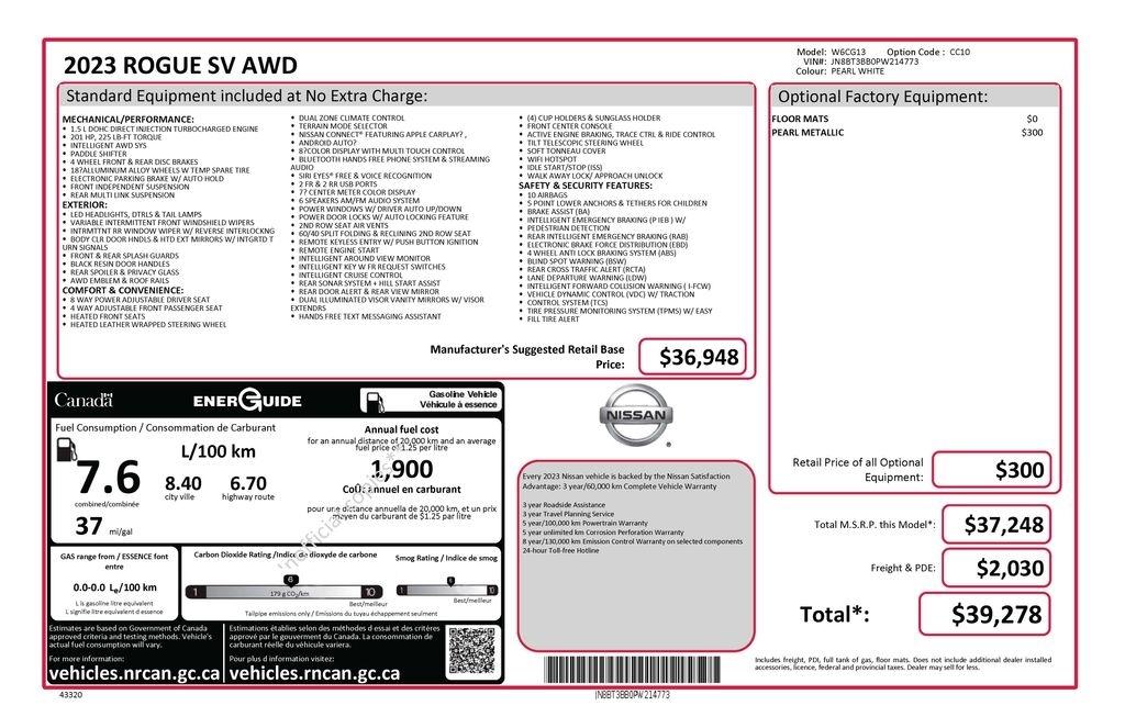 Nissan Rogue SV AWD 2023