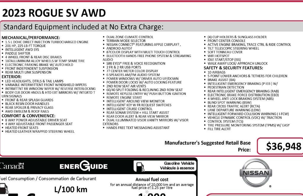 Nissan Rogue SV AWD 2023