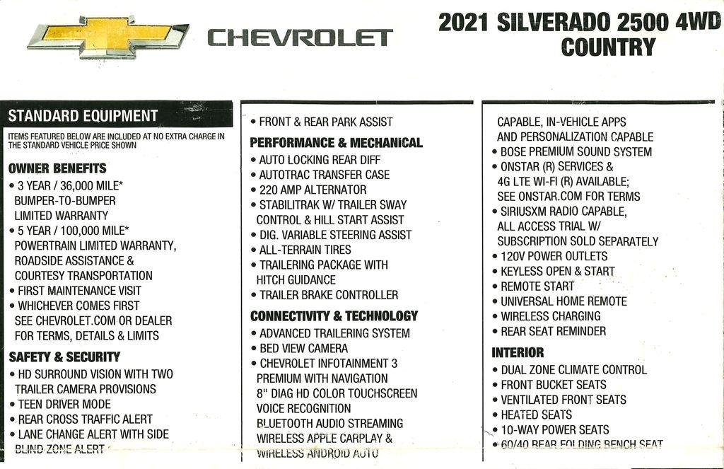 Chevrolet Silverado 2500HD High Country Crew Cab Long Box 4WD 2021