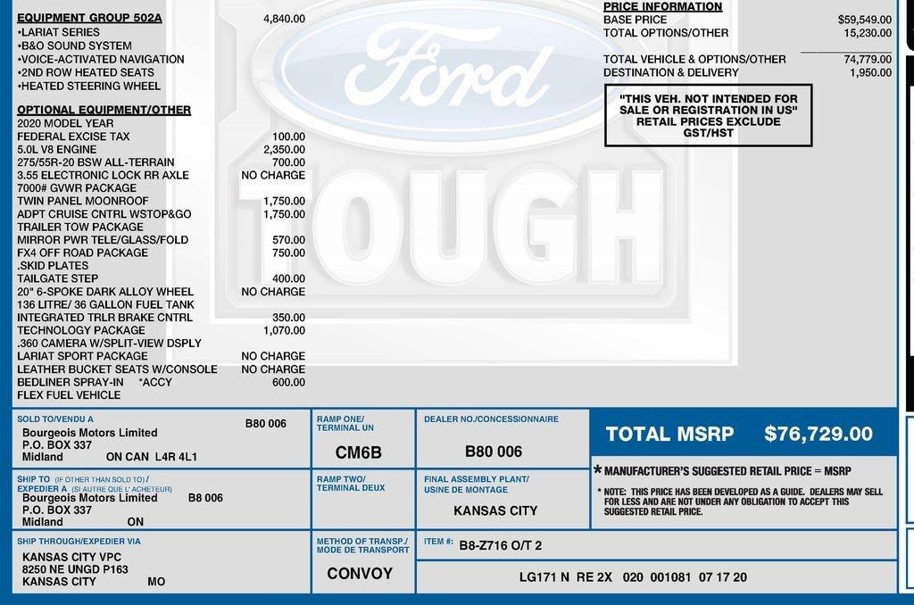 Ford F-150 Lariat SuperCrew 6.5-ft. Bed 4WD 2020