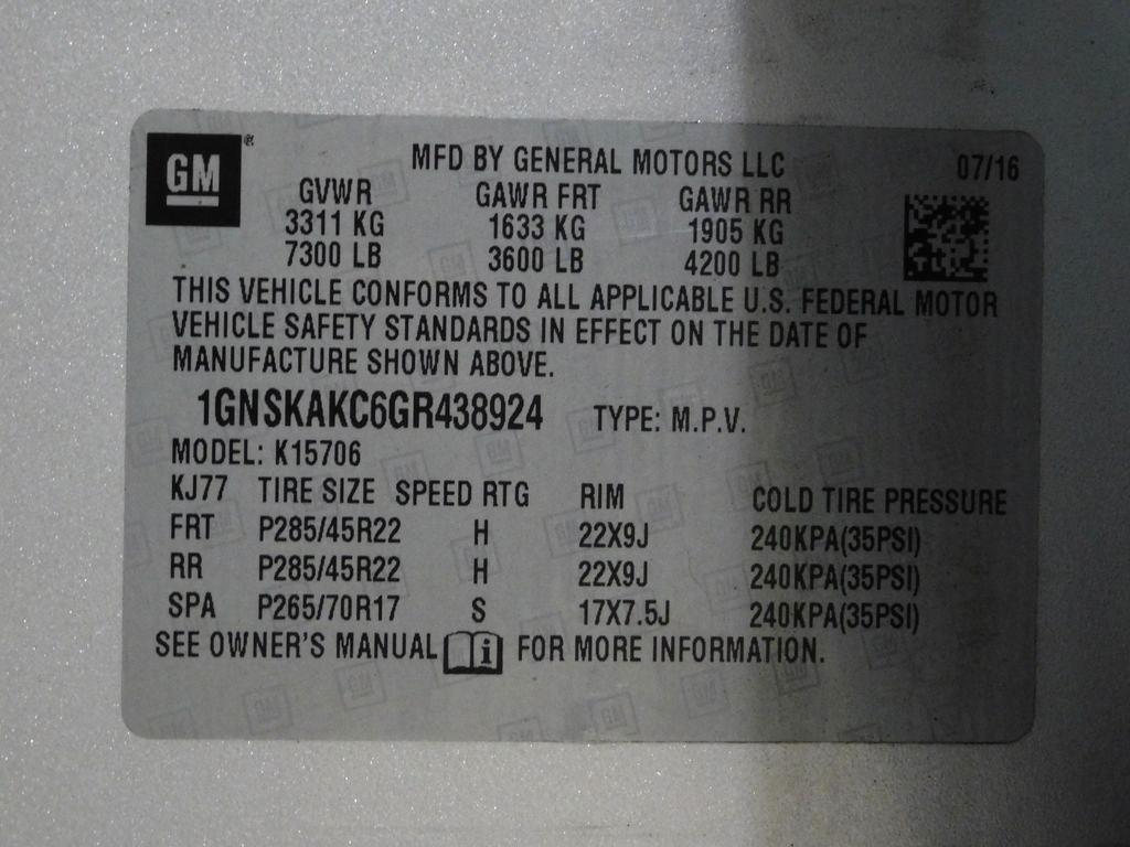 Chevrolet Tahoe LS 4WD 2016