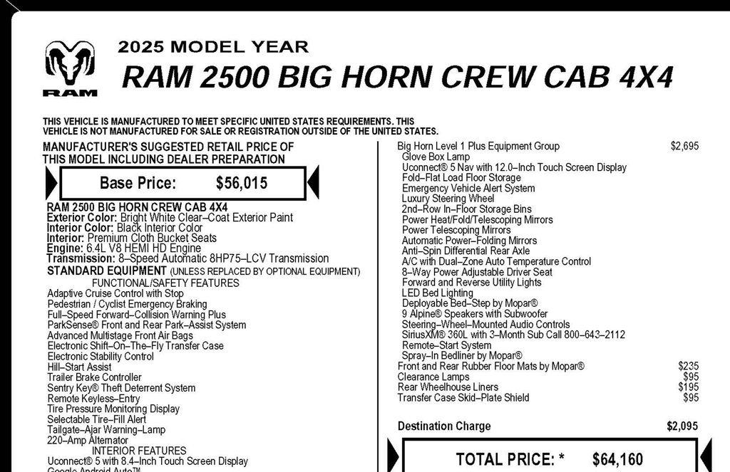 RAM 2500  2025