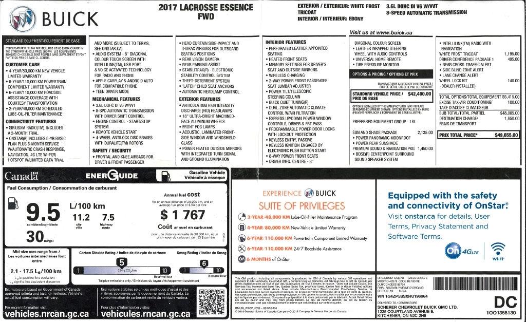 Buick LaCrosse Essence 2017