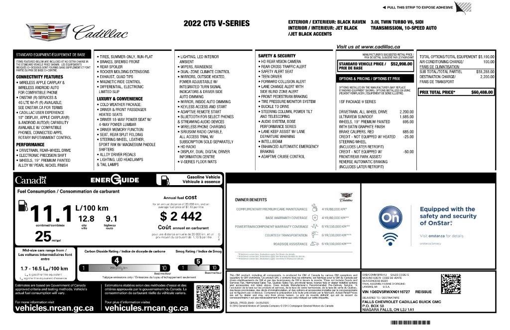 Cadillac CT5 V 2022