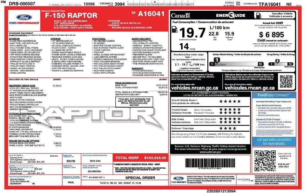 Ford F-150 Raptor SuperCrew 4WD 2026