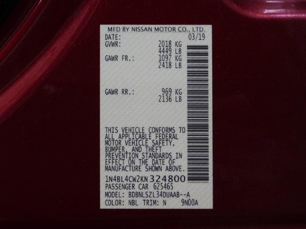 Nissan Altima 2.5 SR AWD 2019
