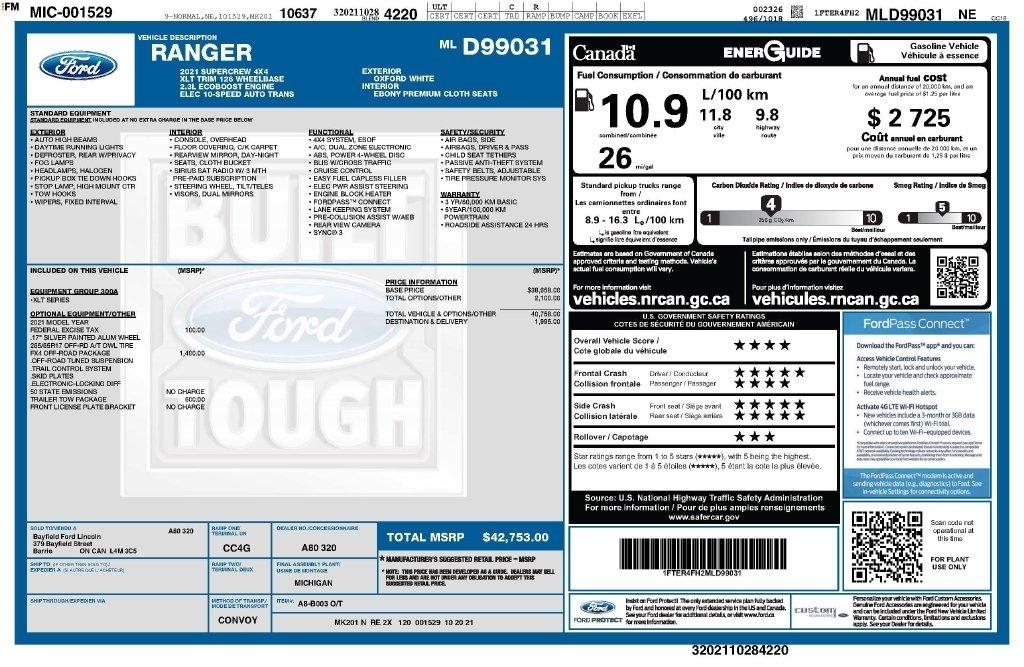 Ford Ranger XLT SuperCrew 4WD 2021
