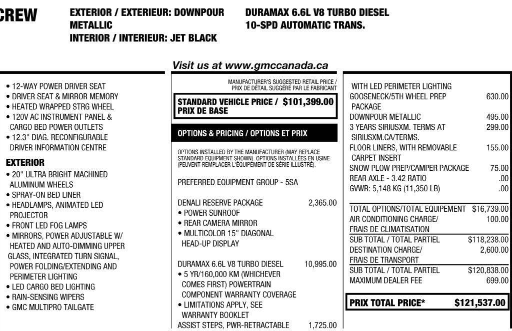 GMC Sierra 2500HD Denali Crew Cab 4WD SB 2026