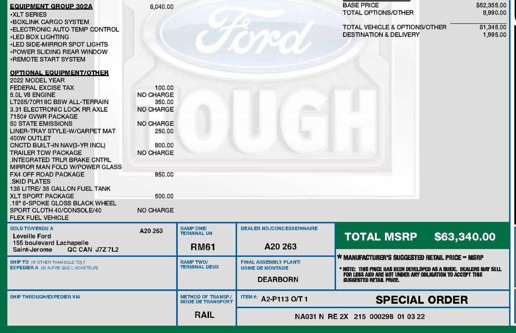 Ford F-150 XLT SuperCrew 5.5-ft. Bed 4WD 2022