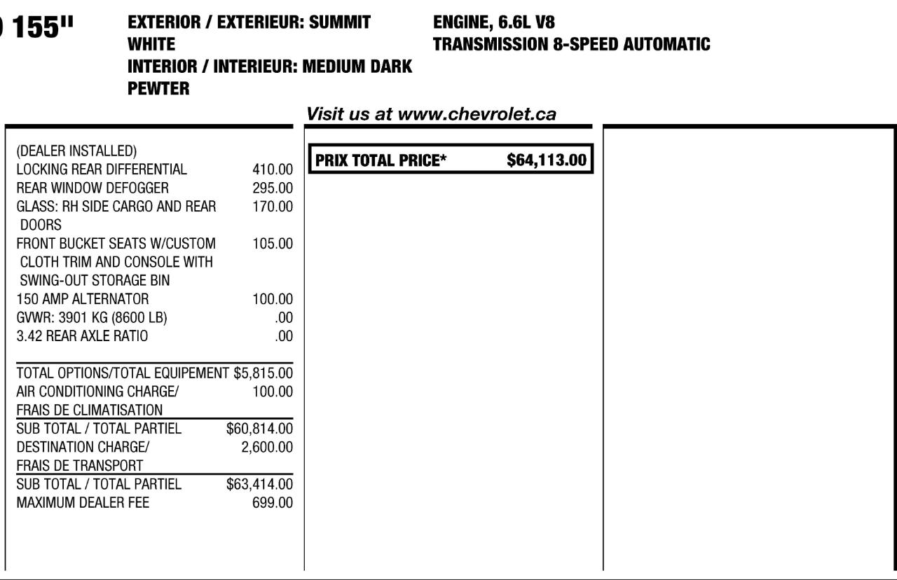 Chevrolet Express 2500 Cargo Extended 2025