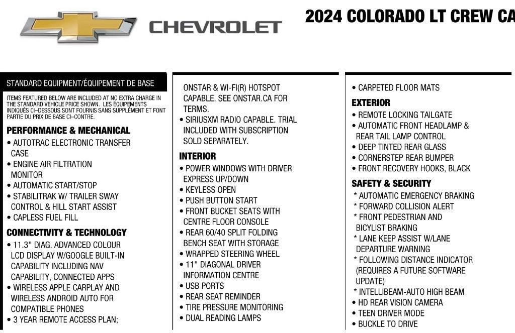 Chevrolet Colorado LT Crew Cab 4WD 2024