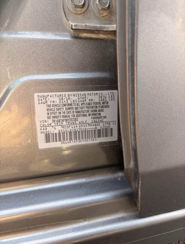 Nissan Sentra SL 4D Sedan 2019