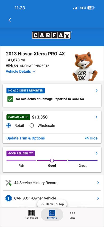 Nissan Xterra X 4WD 2013