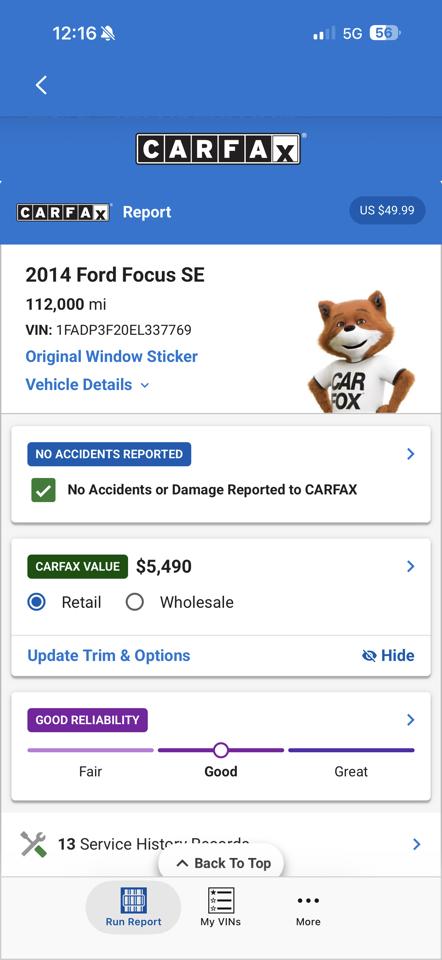 Ford Focus SE Sedan 2014