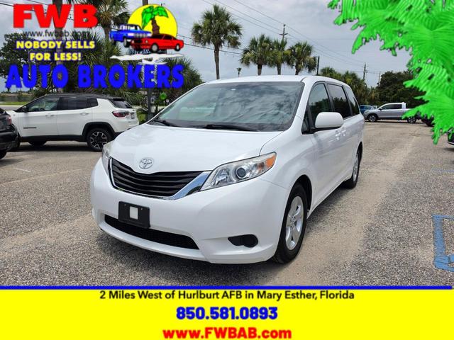 White 2012 Toyota Sienna Minivan Front-Wheel Drive Automatic