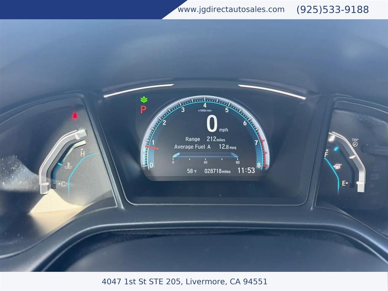 Honda Civic LX Honda Sensing Sedan CVT 2019