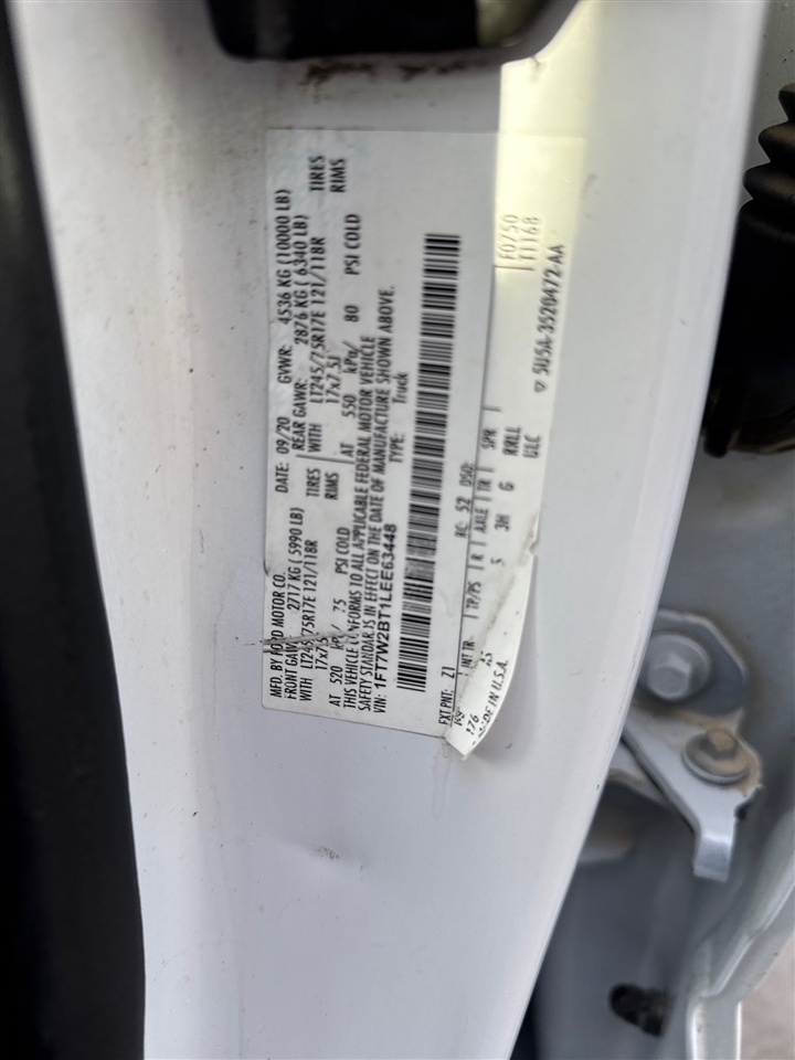 Ford F-250 SD XL Crew Cab Long Bed 4WD 2020