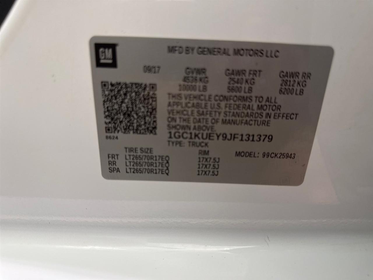 Chevrolet Silverado 2500HD Work Truck Crew Cab 4WD 2018