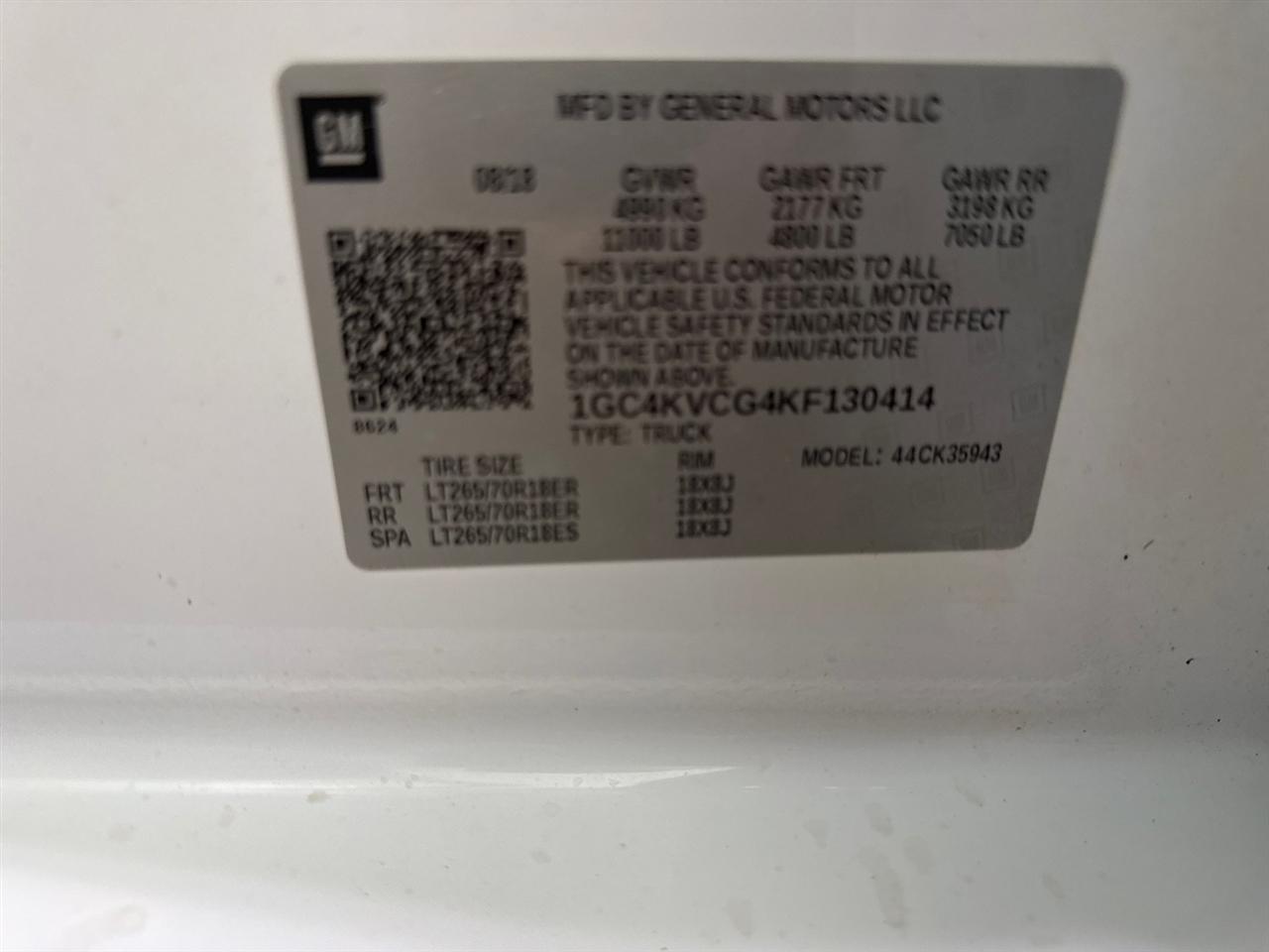 Chevrolet Silverado 3500HD Work Truck Crew Cab 4WD 2019