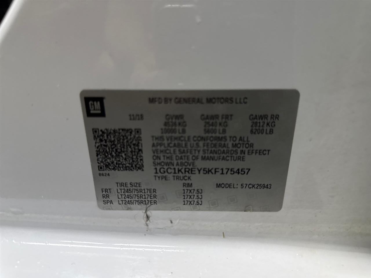 Chevrolet Silverado 2500HD Work Truck Crew Cab Short Box 4WD 2019