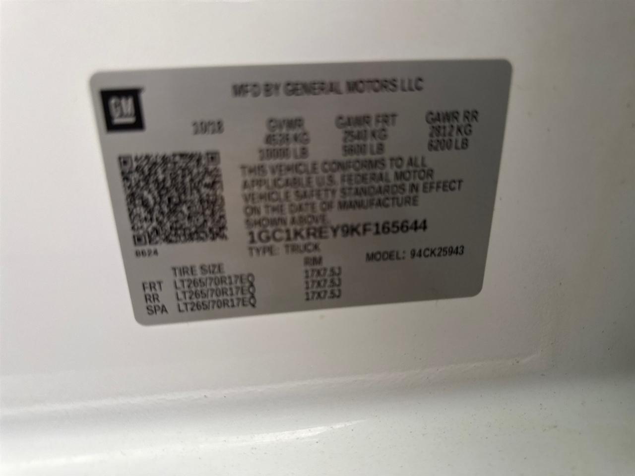 Chevrolet Silverado 2500HD Work Truck Crew Cab Long Box 4WD 2019