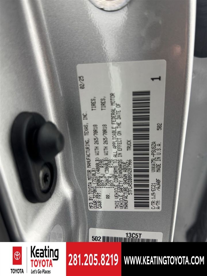 Toyota Tundra SR5 CrewMax 4WD 2025 Toyota Tundra SR5 CrewMax 4WD 2025