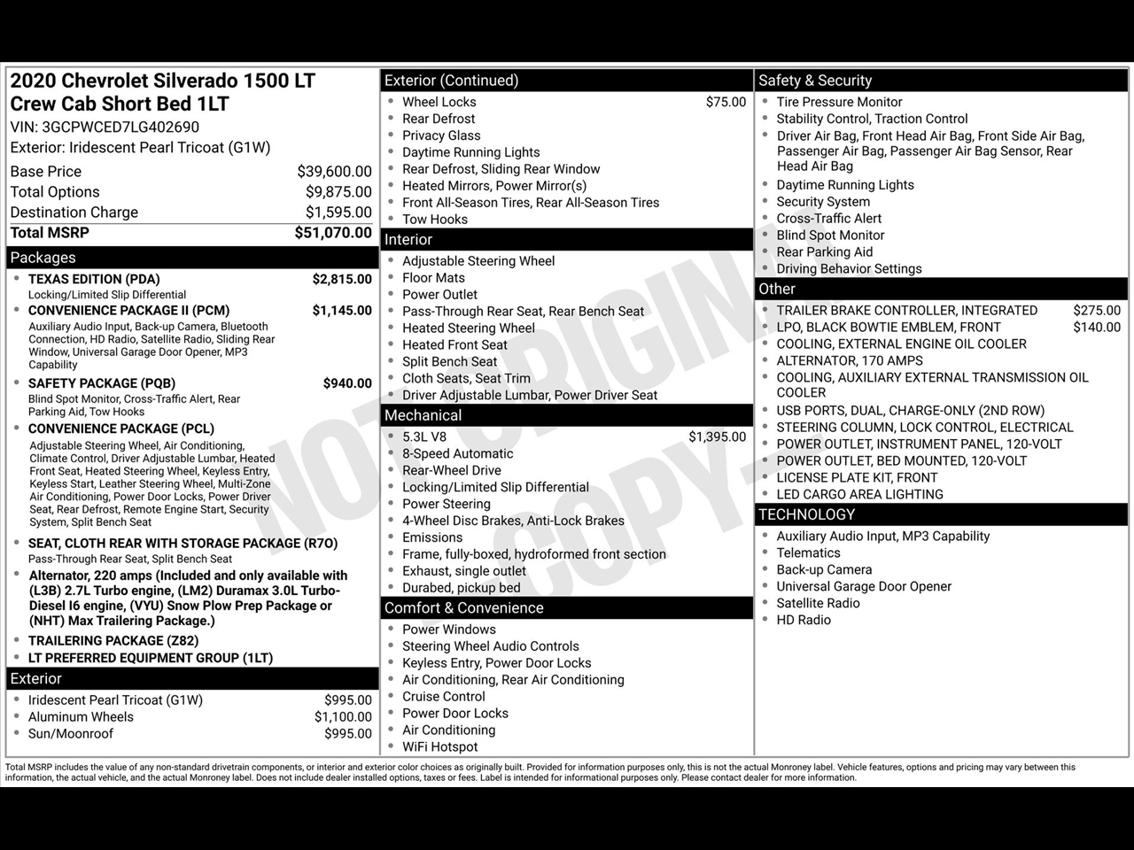 Chevrolet Silverado 1500 LT Crew Cab 2WD 2020