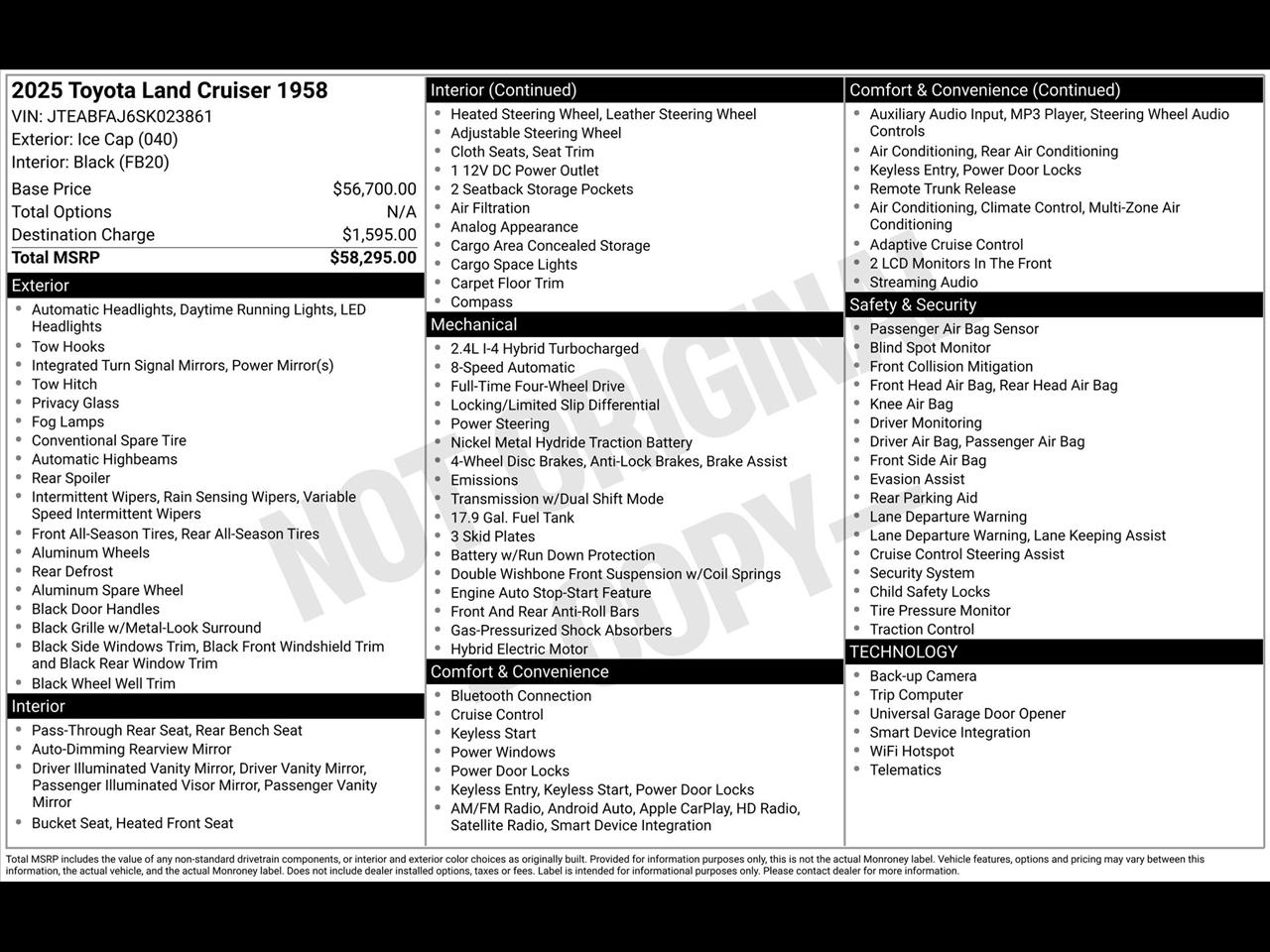 Toyota Land Cruiser Base 2025