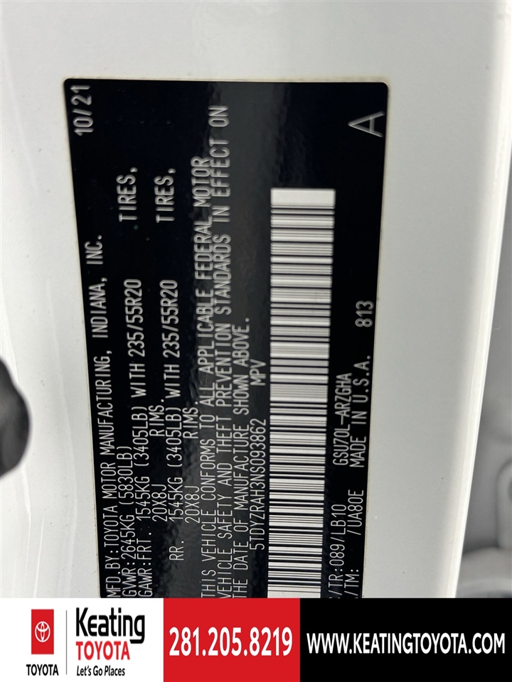 Toyota Highlander Limited 2022