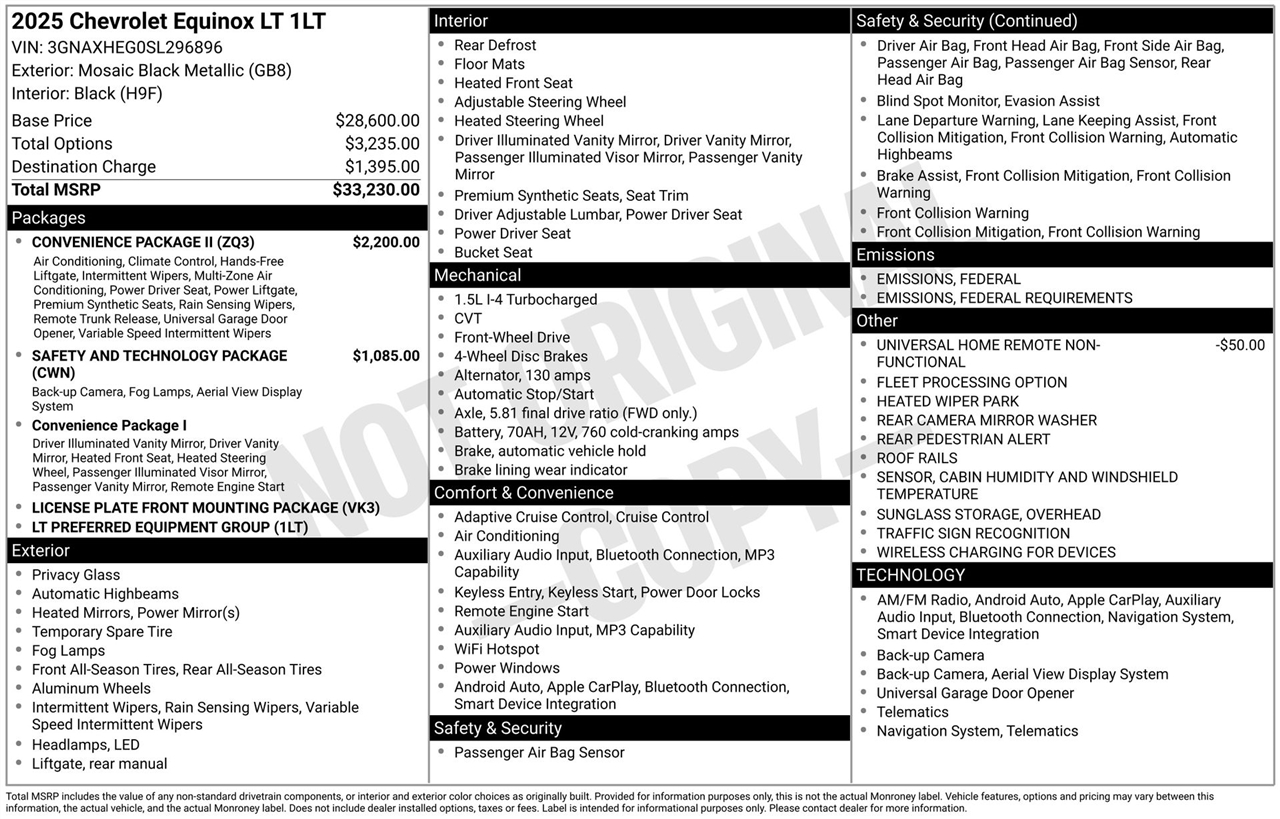 Chevrolet Equinox LT 2WD 2025