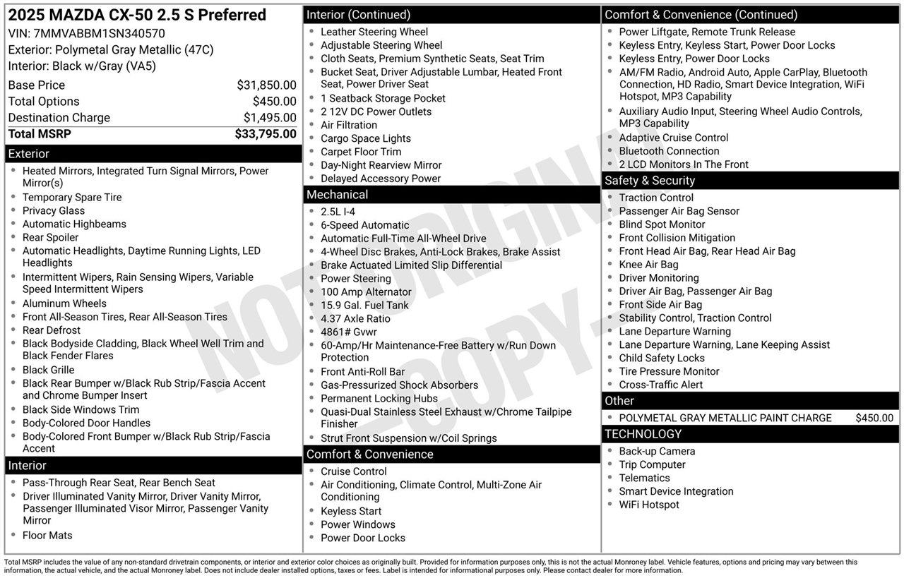 Mazda CX-50 2.5 S Preferred 2025