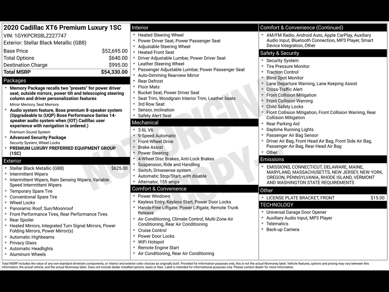 Cadillac XT6 Premium Luxury 2020