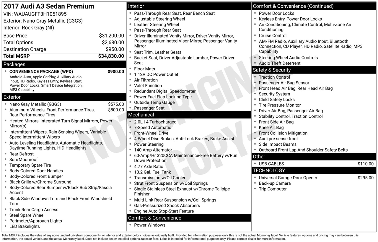 Audi A3 2.0 TFSI Premium 2017