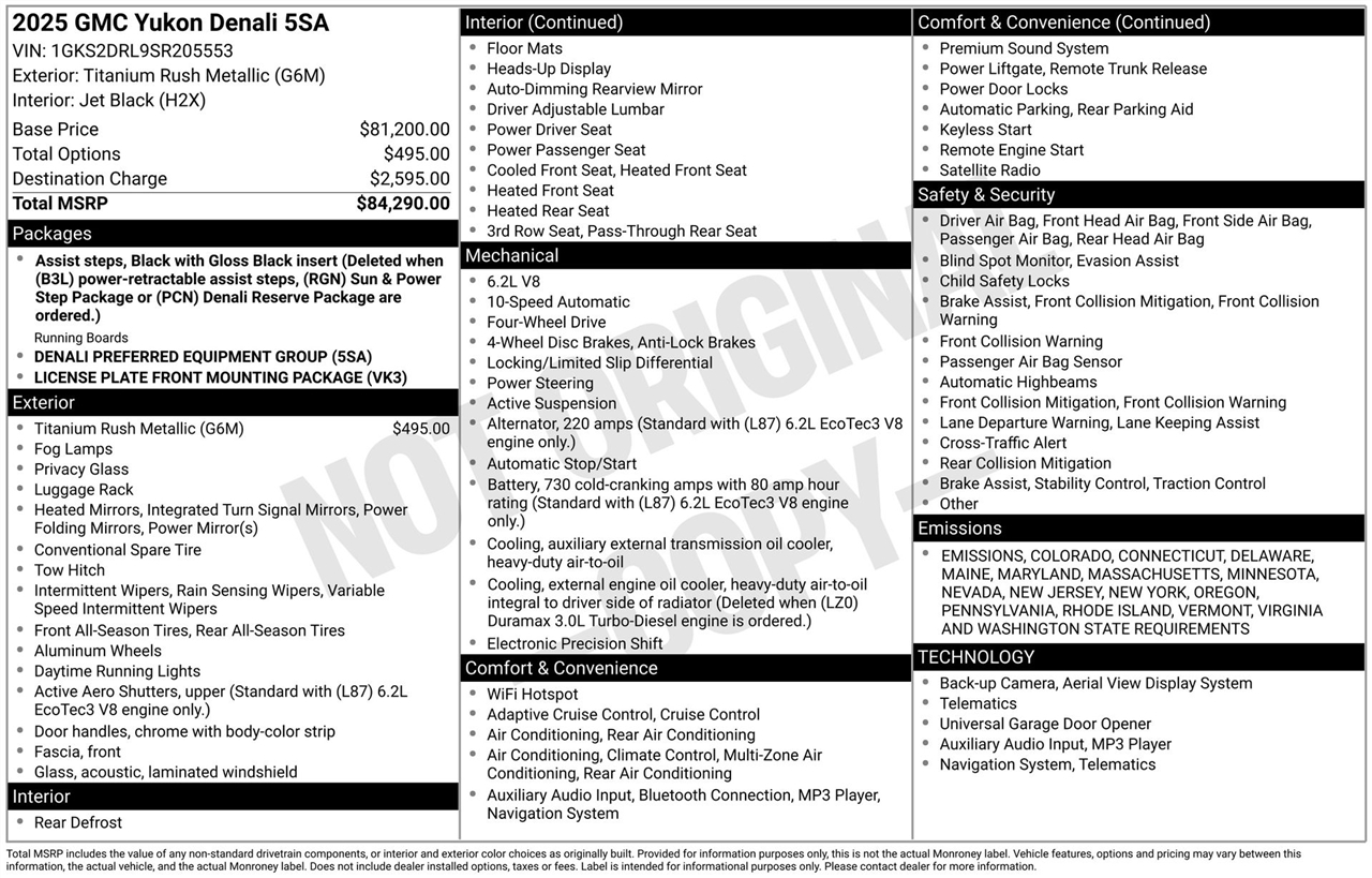 GMC Yukon Denali 4WD 2025