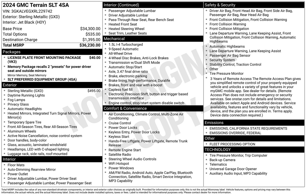 GMC Terrain SLT AWD 2024