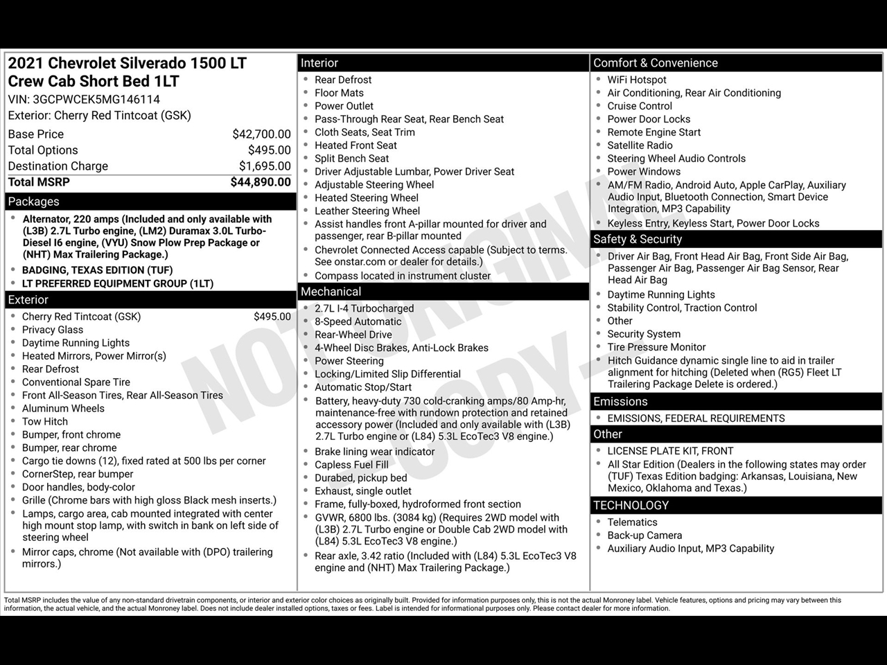 2021 Chevrolet Silverado 1500 LT Crew Cab 2WD