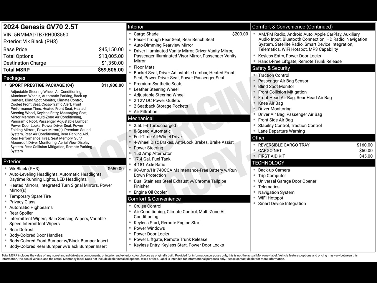 2024 Genesis GV70 2.5T