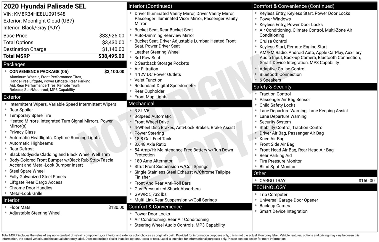 Hyundai Palisade SEL 2020