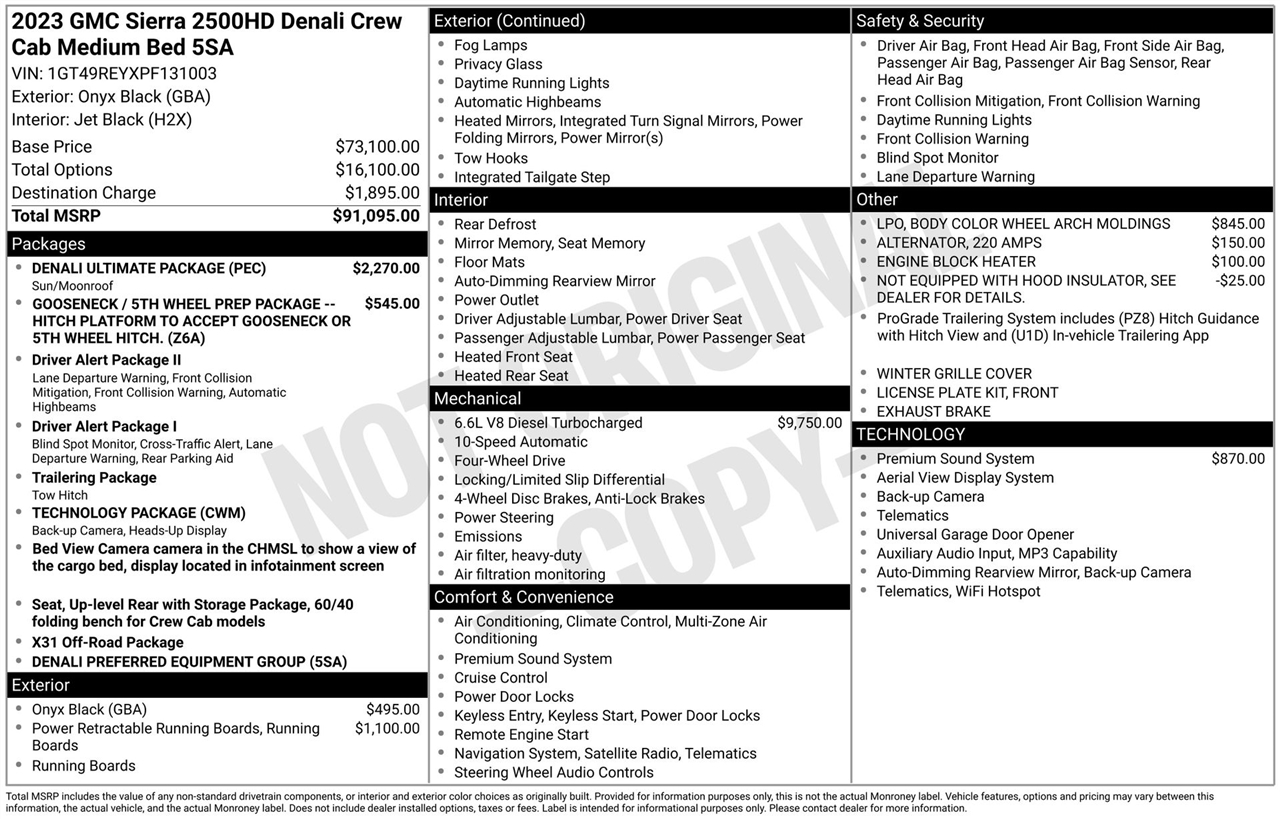 GMC Sierra 2500HD Denali Crew Cab 4WD SB 2023