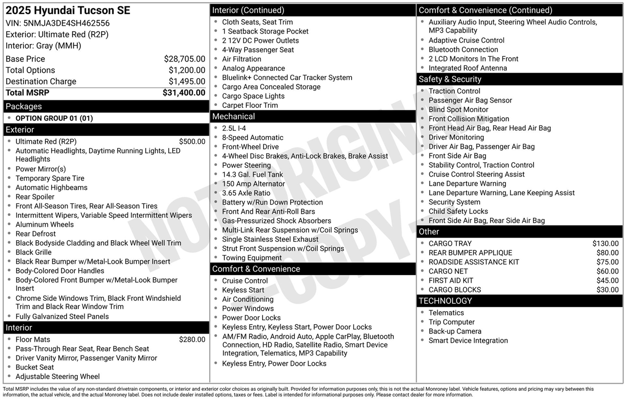 Hyundai Tucson SE 2025