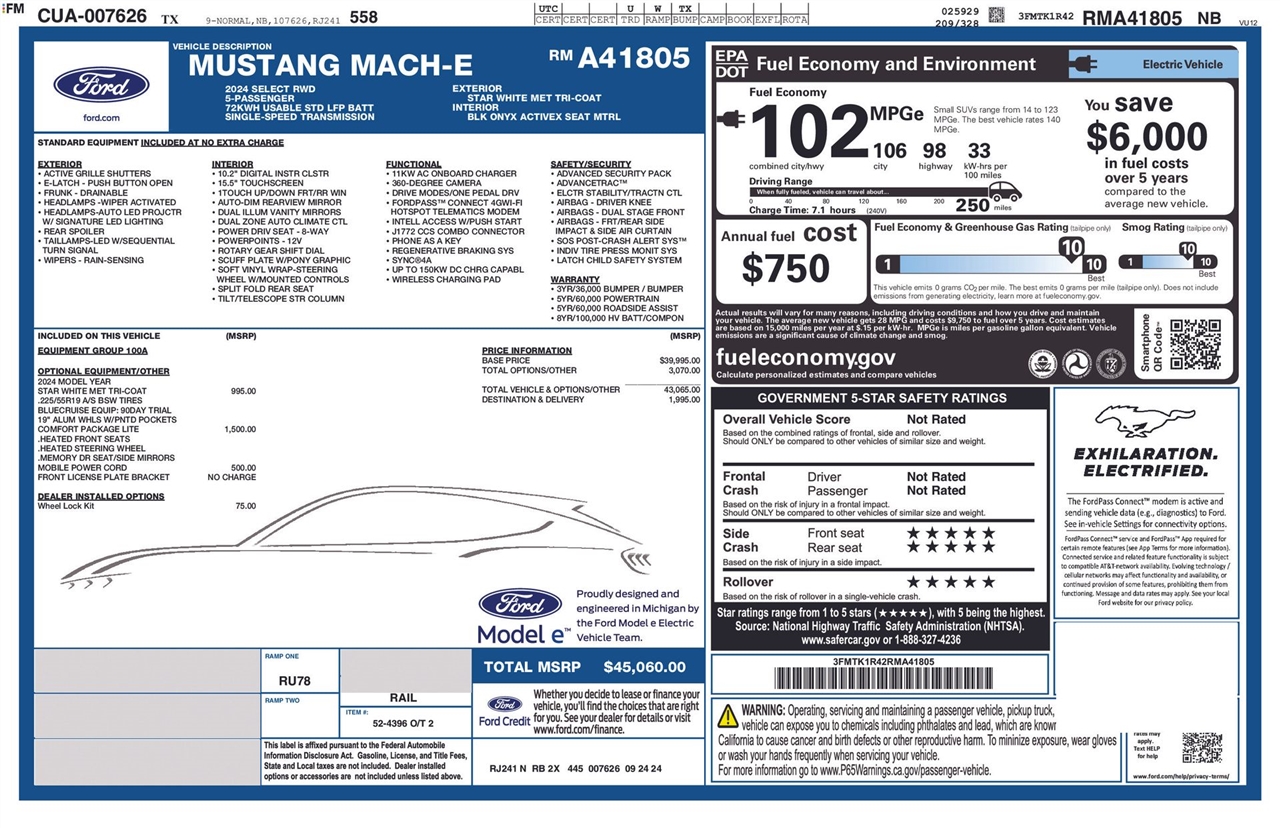 Ford Mustang Mach-E Select 2024