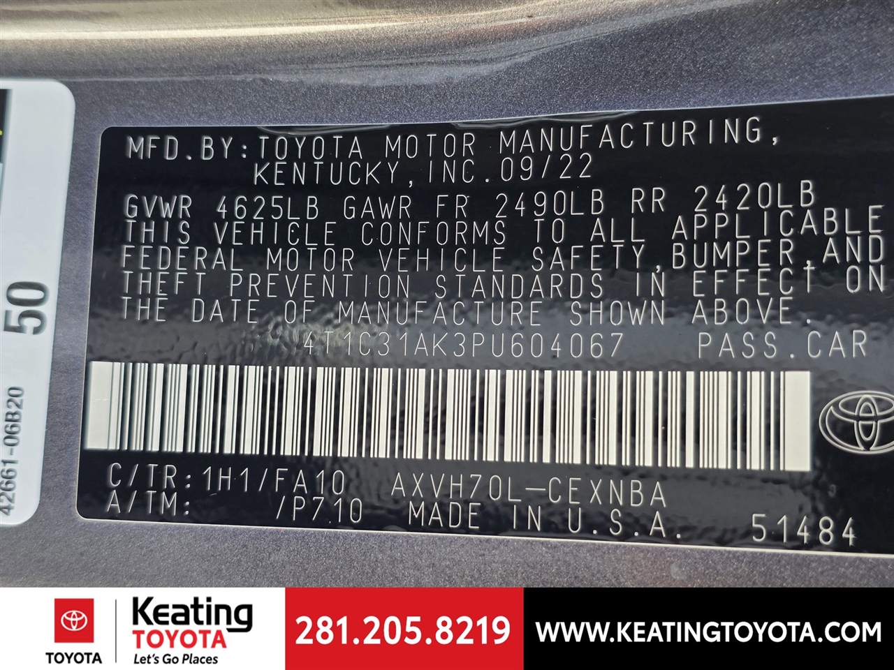 Toyota Camry Hybrid LE 2023