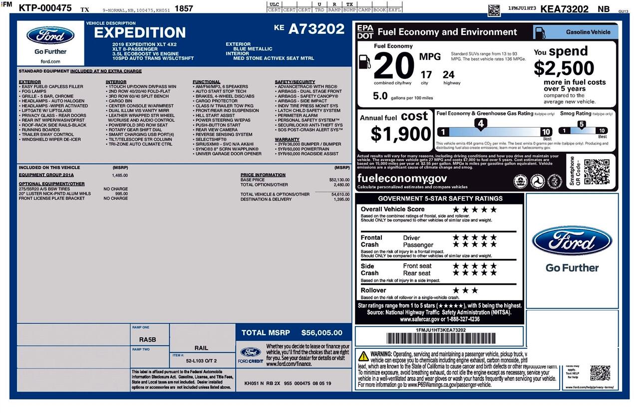 Ford Expedition XLT 2WD 2019