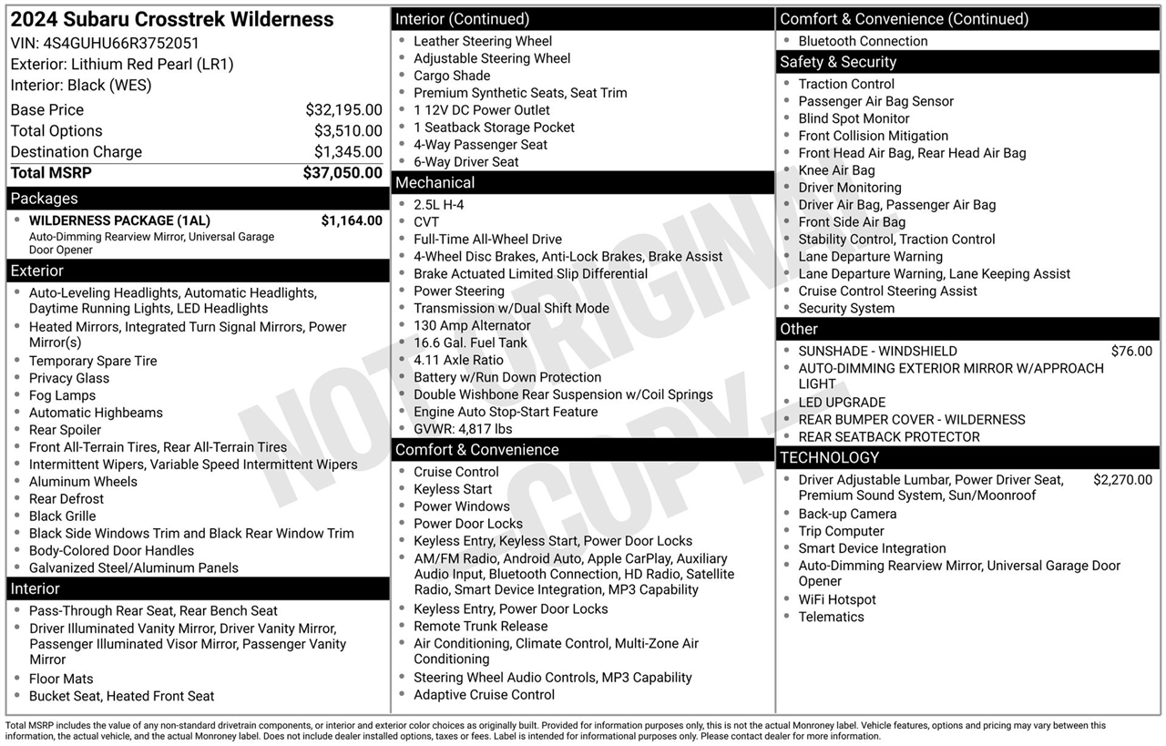 Subaru Crosstrek Wilderness 2024