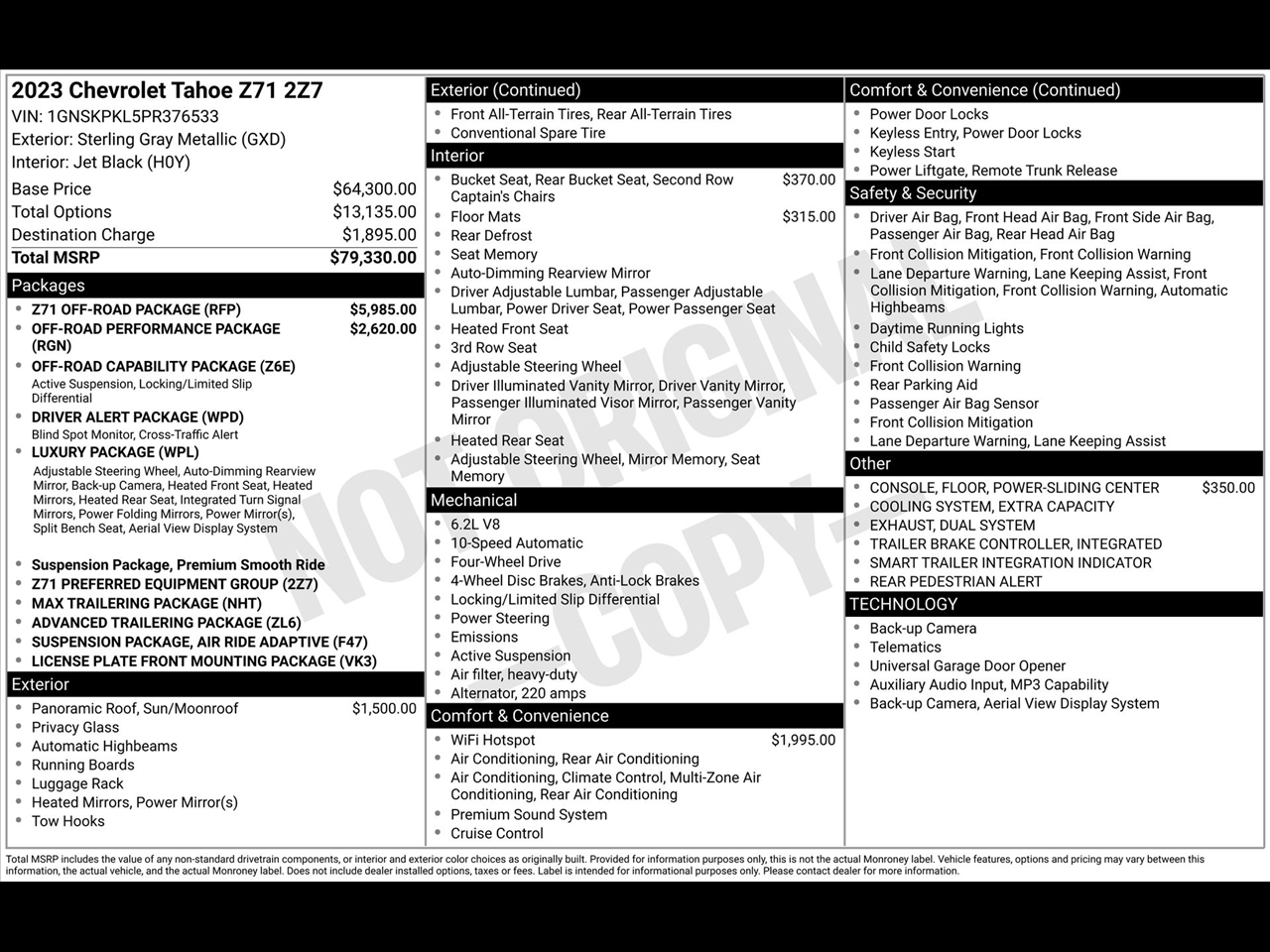 Chevrolet Tahoe Z71 2023