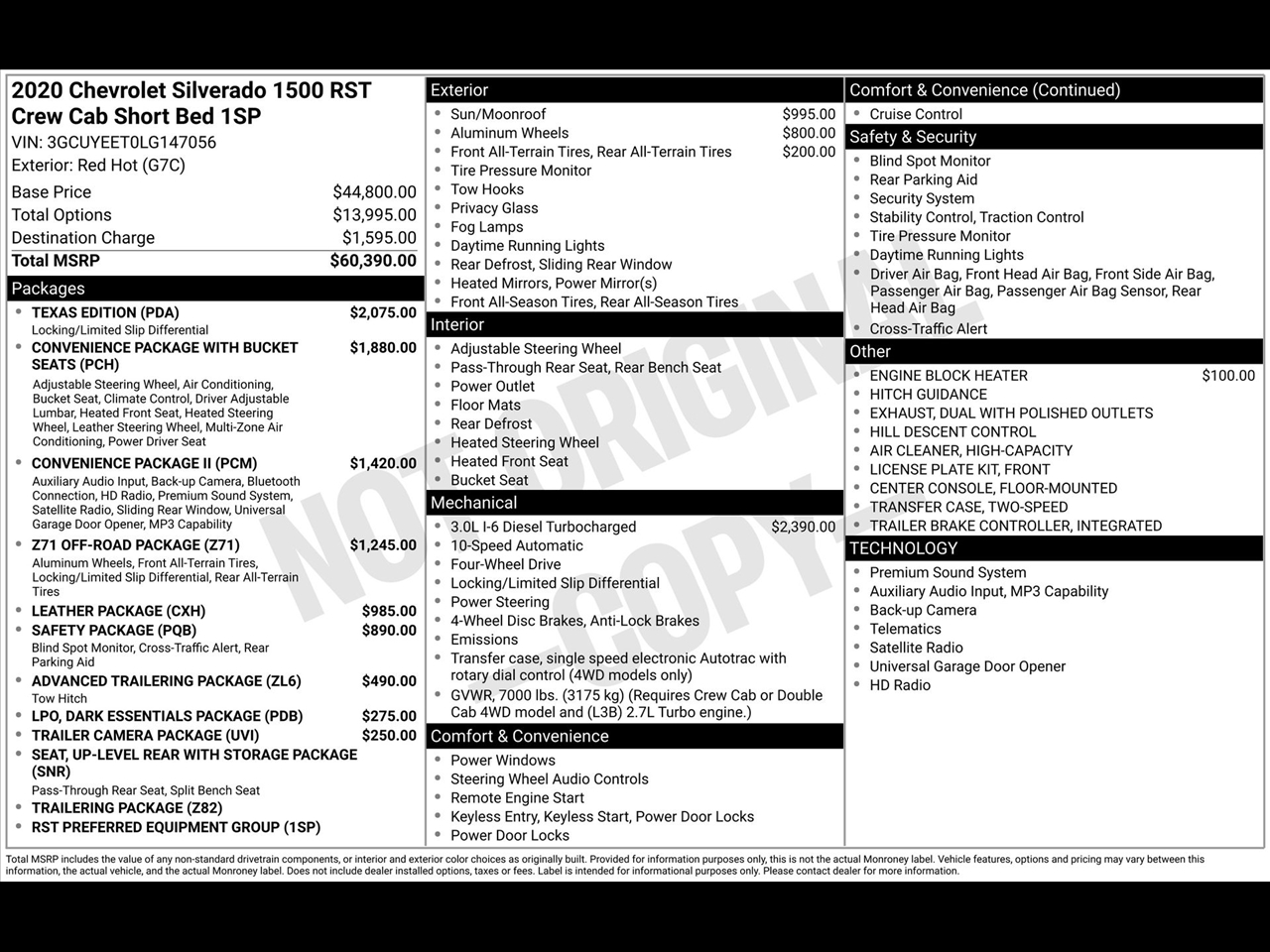 Chevrolet Silverado 1500 RST Crew Cab 4WD 2020