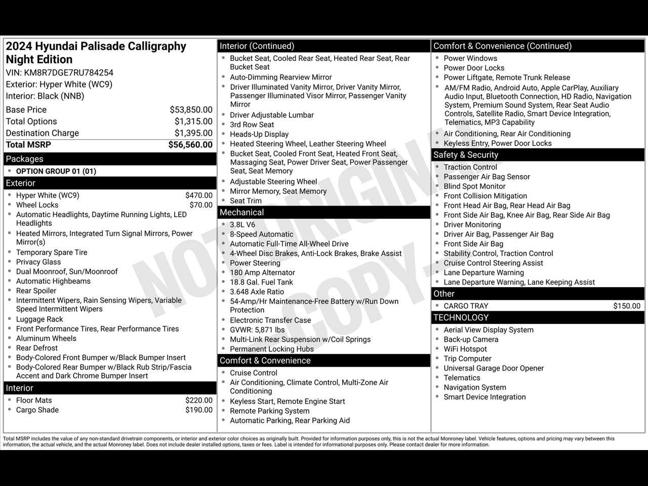 Hyundai Palisade Calligraphy AWD 2024