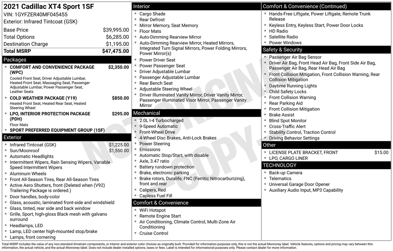 Cadillac XT4 Sport 2021